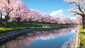 樱花河岸