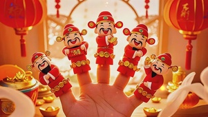 指偶财神让财富手拿把掐