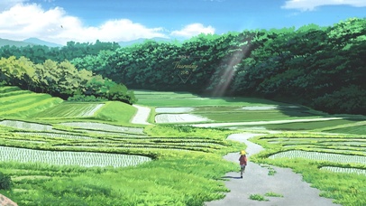 4K夏日田野女孩