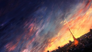 夕阳下的城市