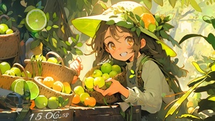 可爱青柠少女
