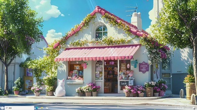 童话小房子插画-桌面主题