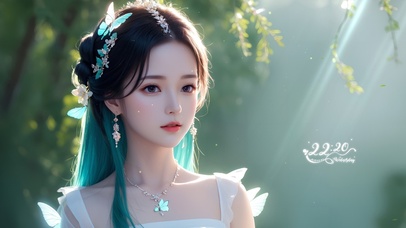 4K唯美清纯古风蝴蝶小仙女