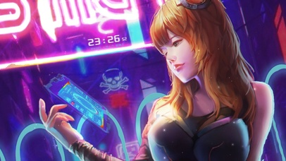 （免费）动感酷炫科技霓虹美女