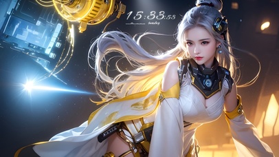 机甲长发超酷美少女