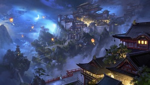 仙都古境 万家灯火
