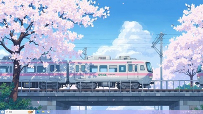 浪漫樱花列车主题