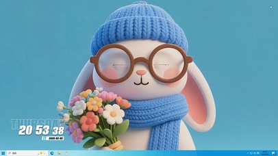 萌宠兔子桌面主题