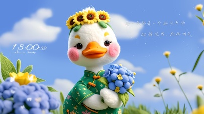 把握现在-蓝天鸭