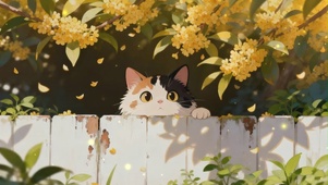 春日里可爱灵动猫咪