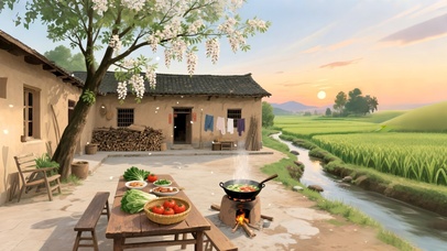 童年的农家乡村