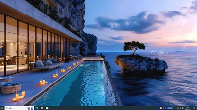 唯美晚霞海景房