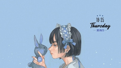 亲吻兔子的娃娃