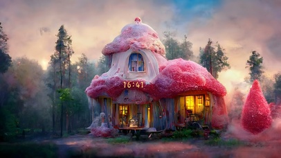 唯美治愈梦幻棉花糖屋