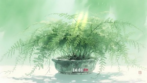 翠绿文竹