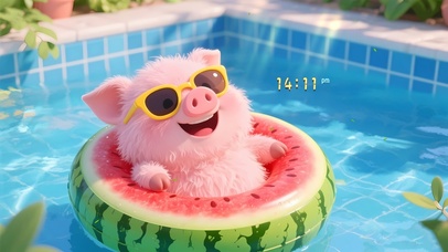 清凉夏日泳池