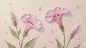 简约的粉色花朵