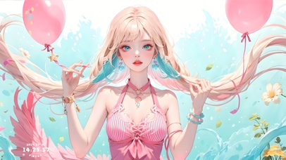 粉色海底治愈少女