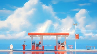 治愈海边加油站	