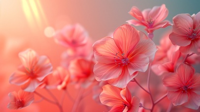 4K 阳光下的小花