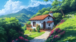 护眼 山中小屋