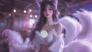 甜美可爱猫耳朵女孩