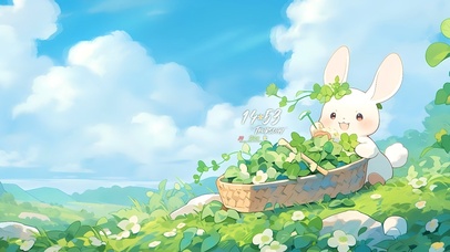 小清新 幸运萌兔