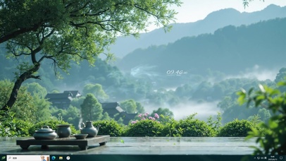 古风山顶观景台