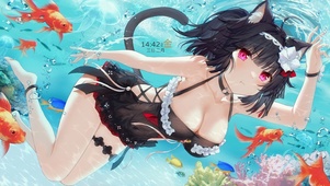 4K抓鱼女孩
