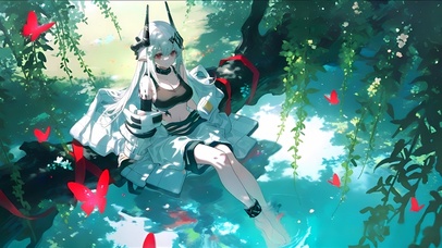 林中水池少女-岩泥