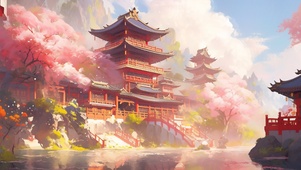 古风亭台楼阁