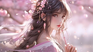 樱花散落