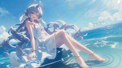 海边清纯少女知更鸟