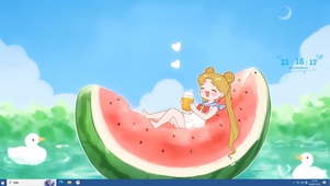 清新主题 美少女的航行