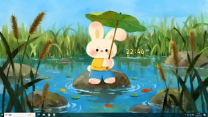 治愈 池塘小兔