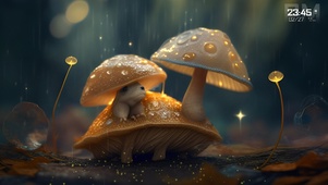 4k雨后小蘑菇