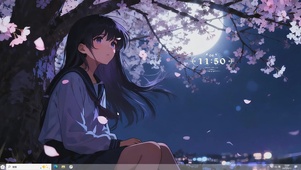 月下樱花