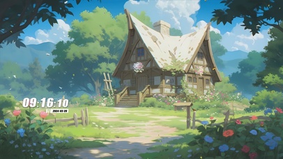 护眼房屋花草树木