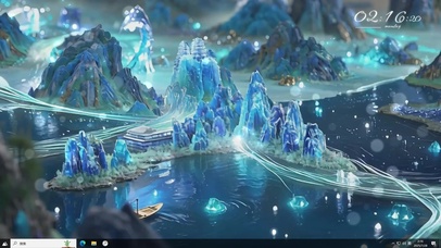 王孟希千里江山图 冰晶版