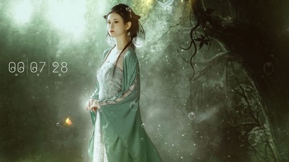 4K青蛇cos汉服美女