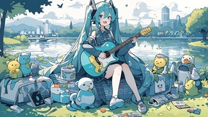 动漫女孩初音miku