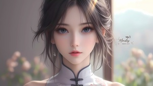 4k国风清纯女孩