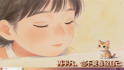 可爱女孩与猫咪桌面主题