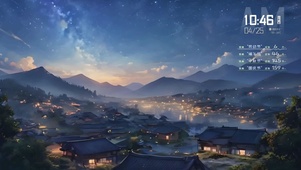 小镇夜色