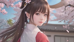 清纯桃花后院少女