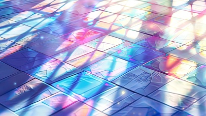 冷色调马赛克光斑