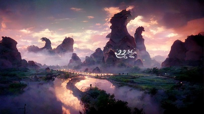 4k 唯美治愈仙境夕阳