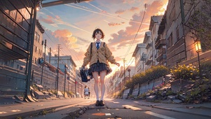 傍晚萤火虫女孩
