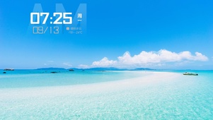 海景蓝天白云