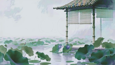 荷池竹榭